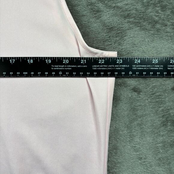 Vintage 1980s Dress Two Piece Lace Pleated Secretary Pink Made in USA 18W B105 - Picture 5 of 11